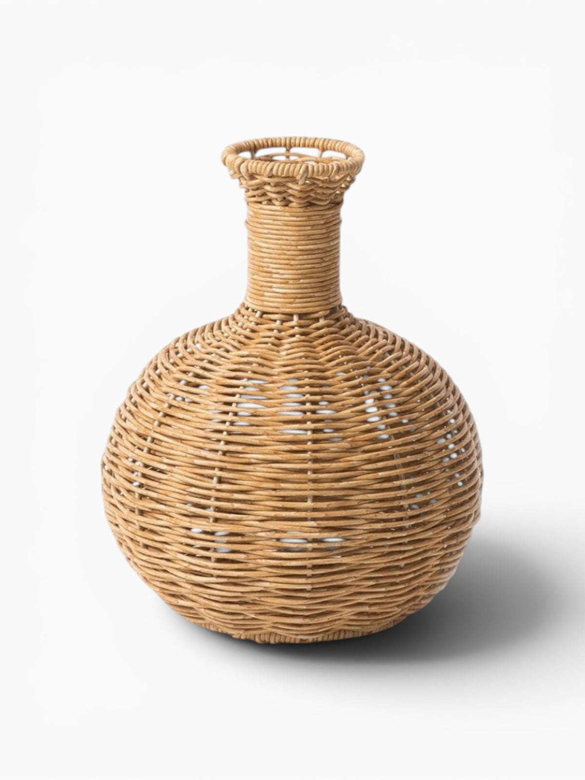 Vase En Rotin Tressé Naturel