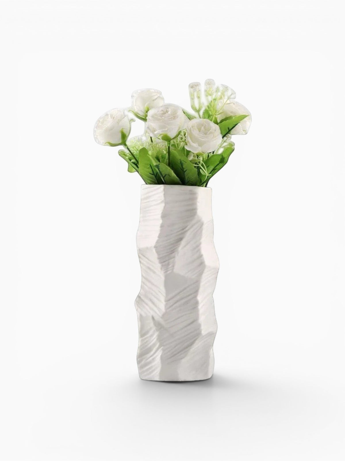 Vase Soliflore Blanc En Porcelaine