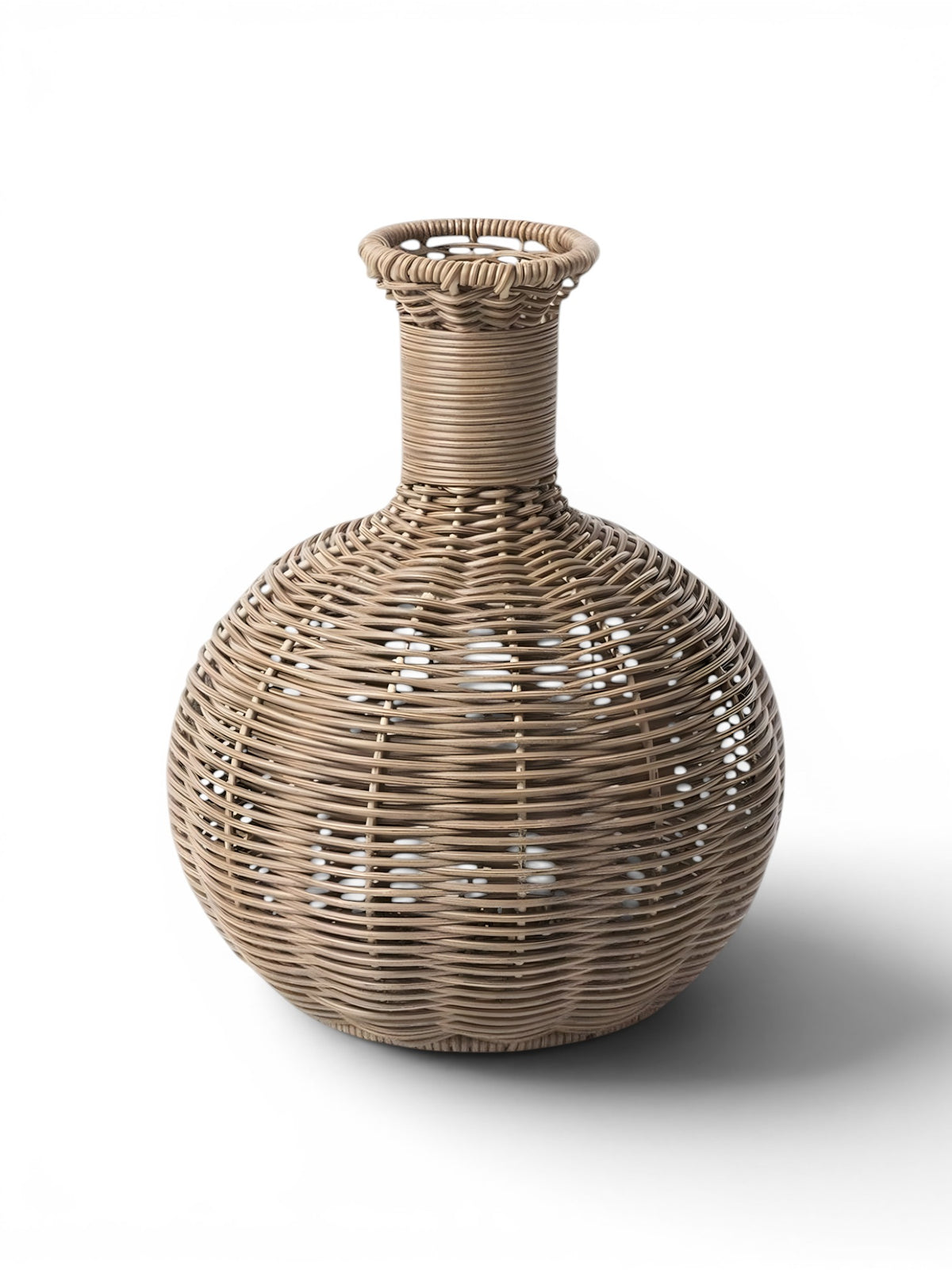 Vase En Rotin Tressé Naturel