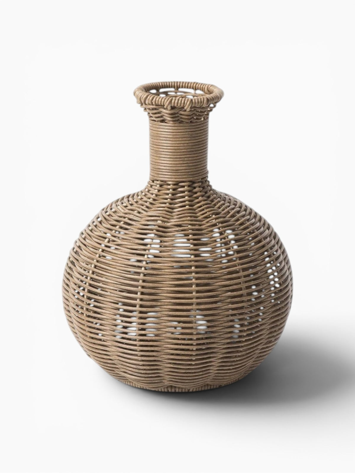 Vase En Rotin Tressé Naturel