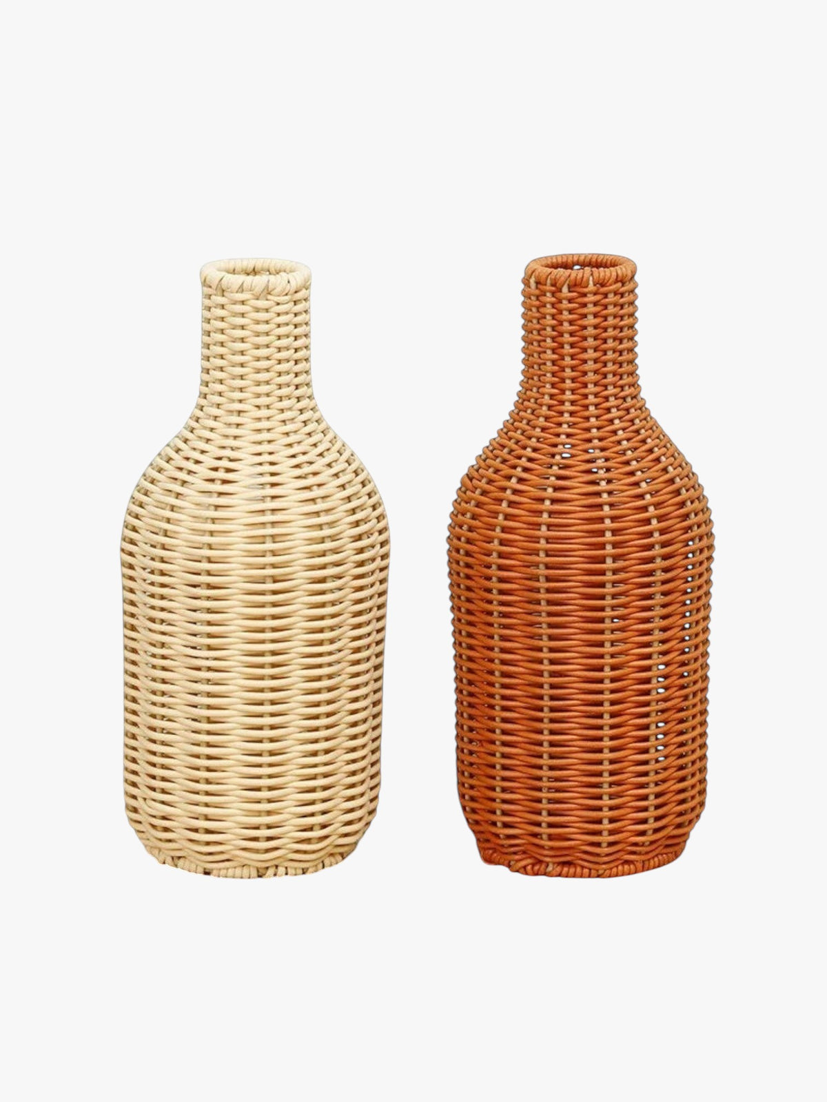 Vase Tressé En Rotin Synthétique