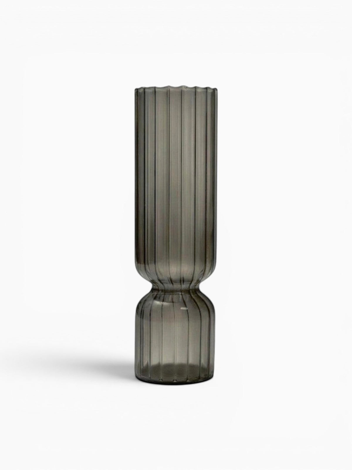 Vase Cylindrique En Verre Texturé
