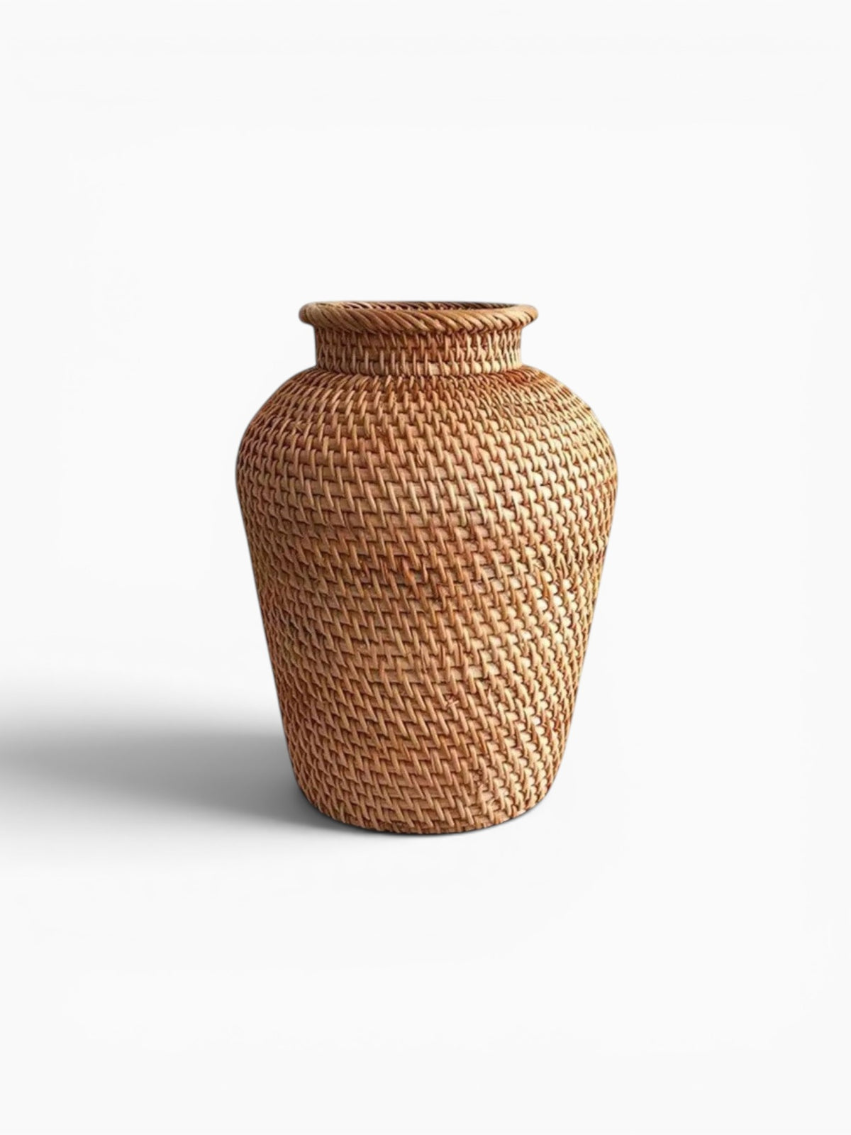 Vase en Rotin Naturel Tressé