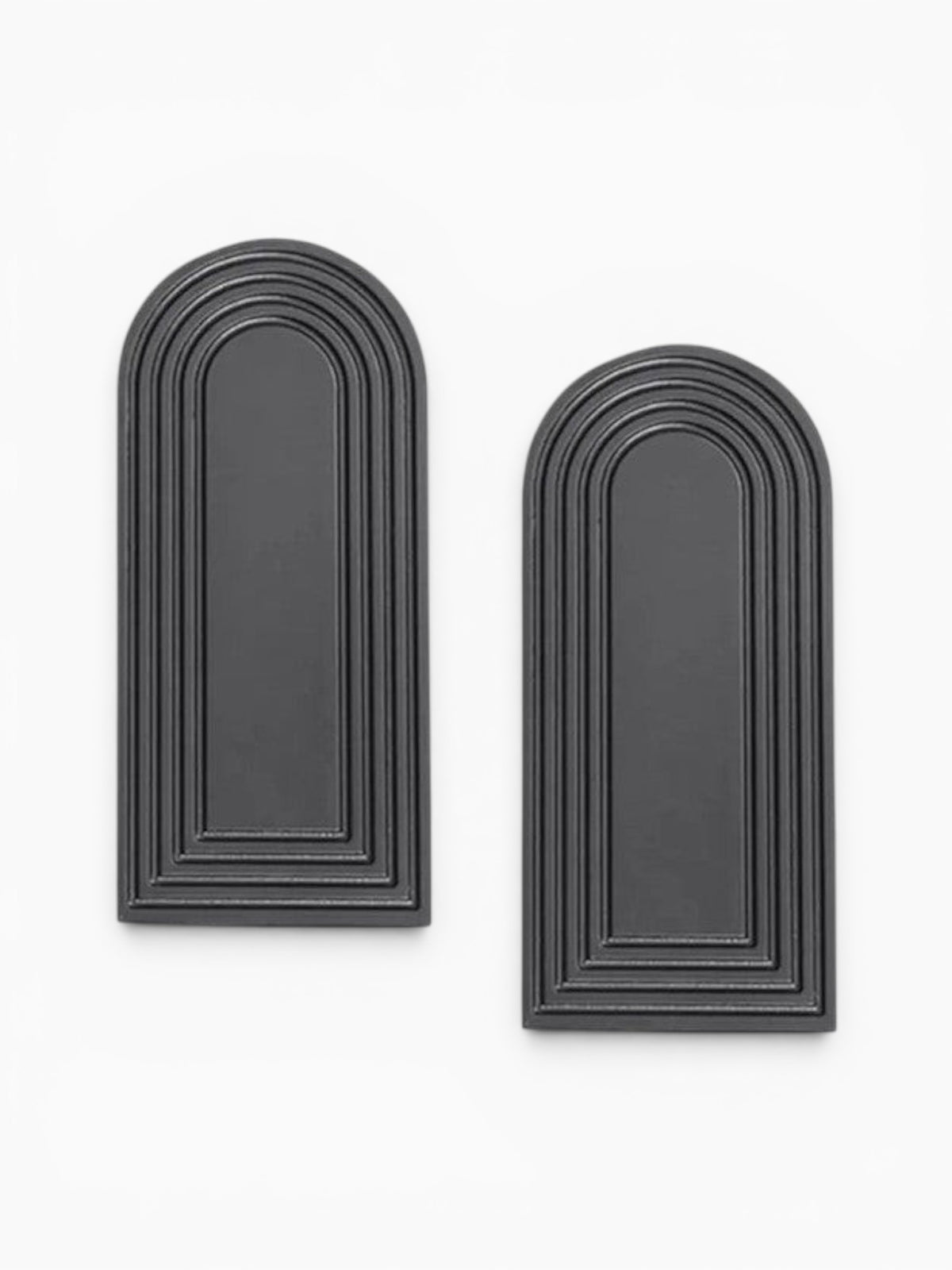 Lot De 2 Vases Muraux Noirs En Bois