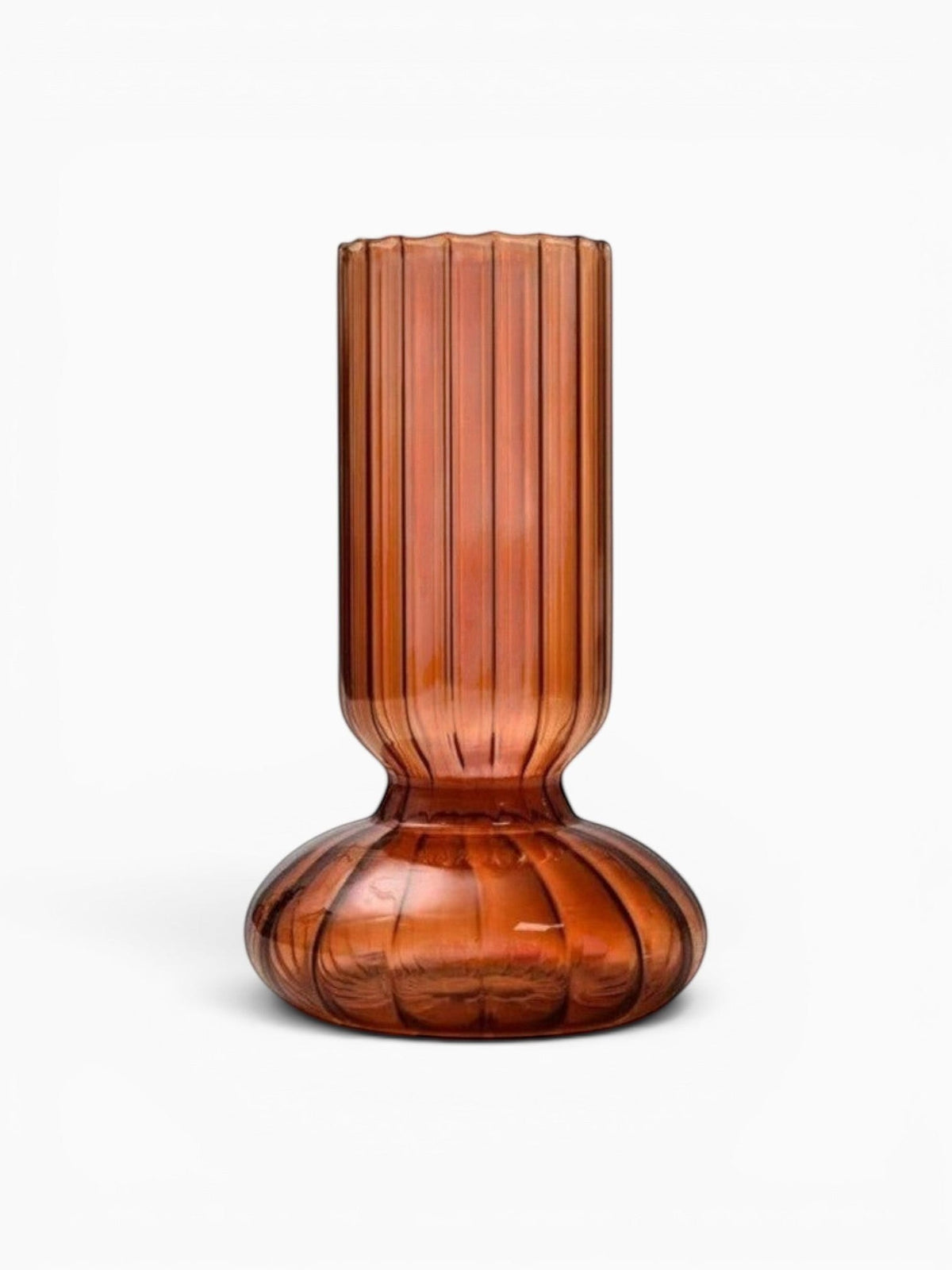 Vase Cylindrique En Verre Texturé