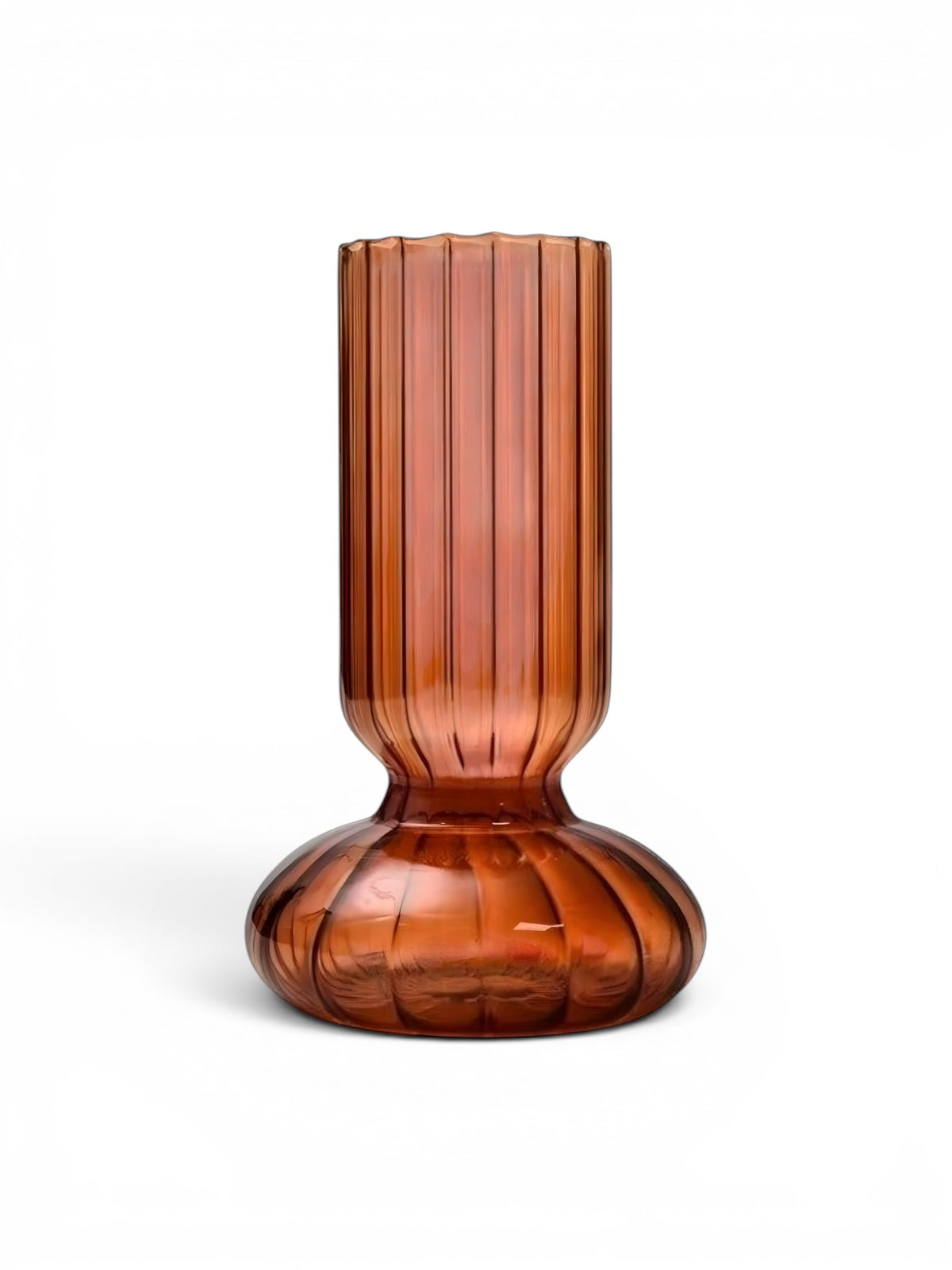Vase Cylindrique En Verre Texturé
