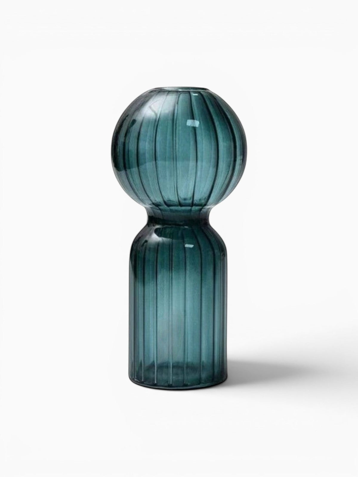 Vase Cylindrique En Verre Texturé