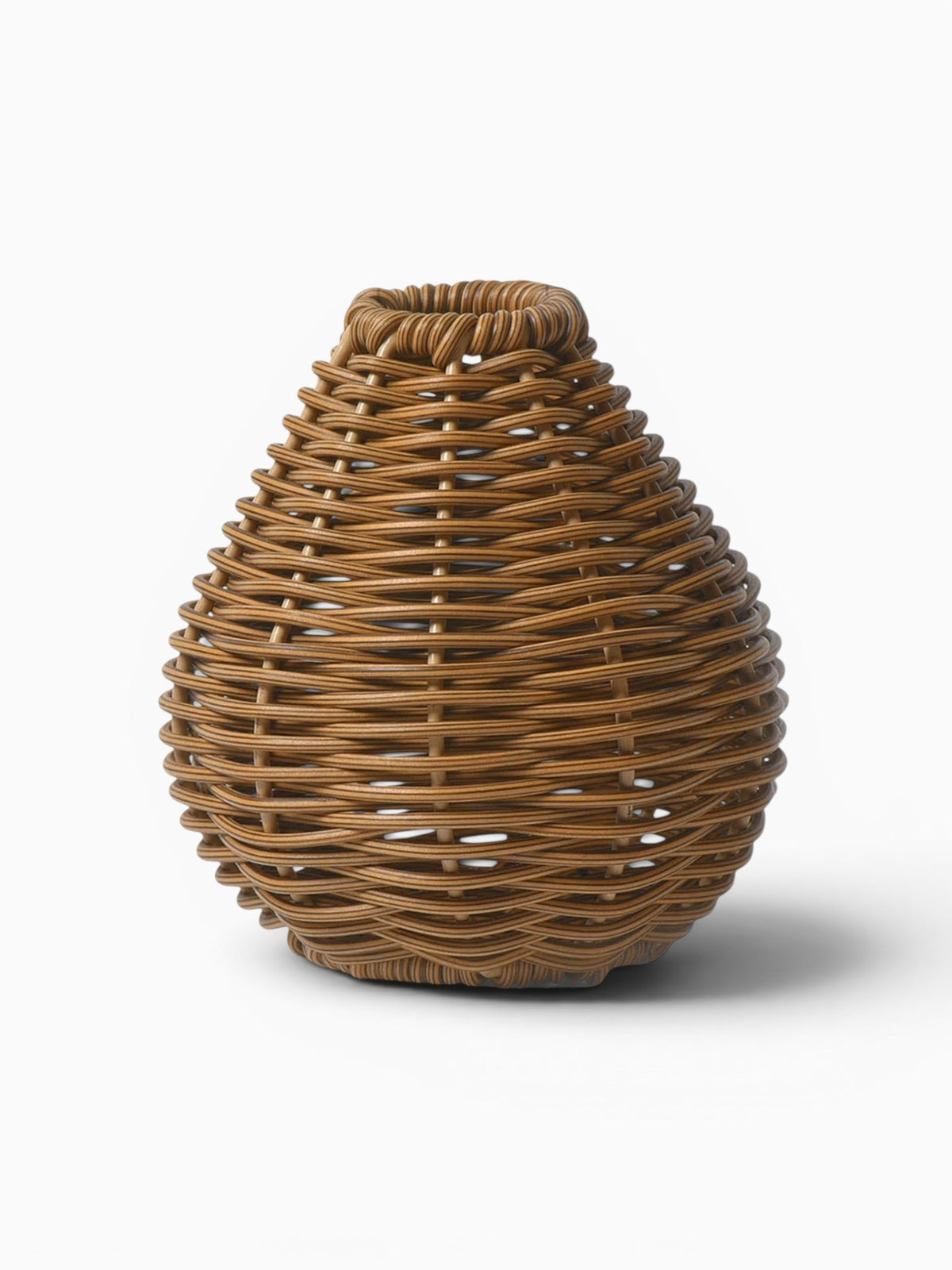 Vase Tressé Effet Rotin Décoratif
