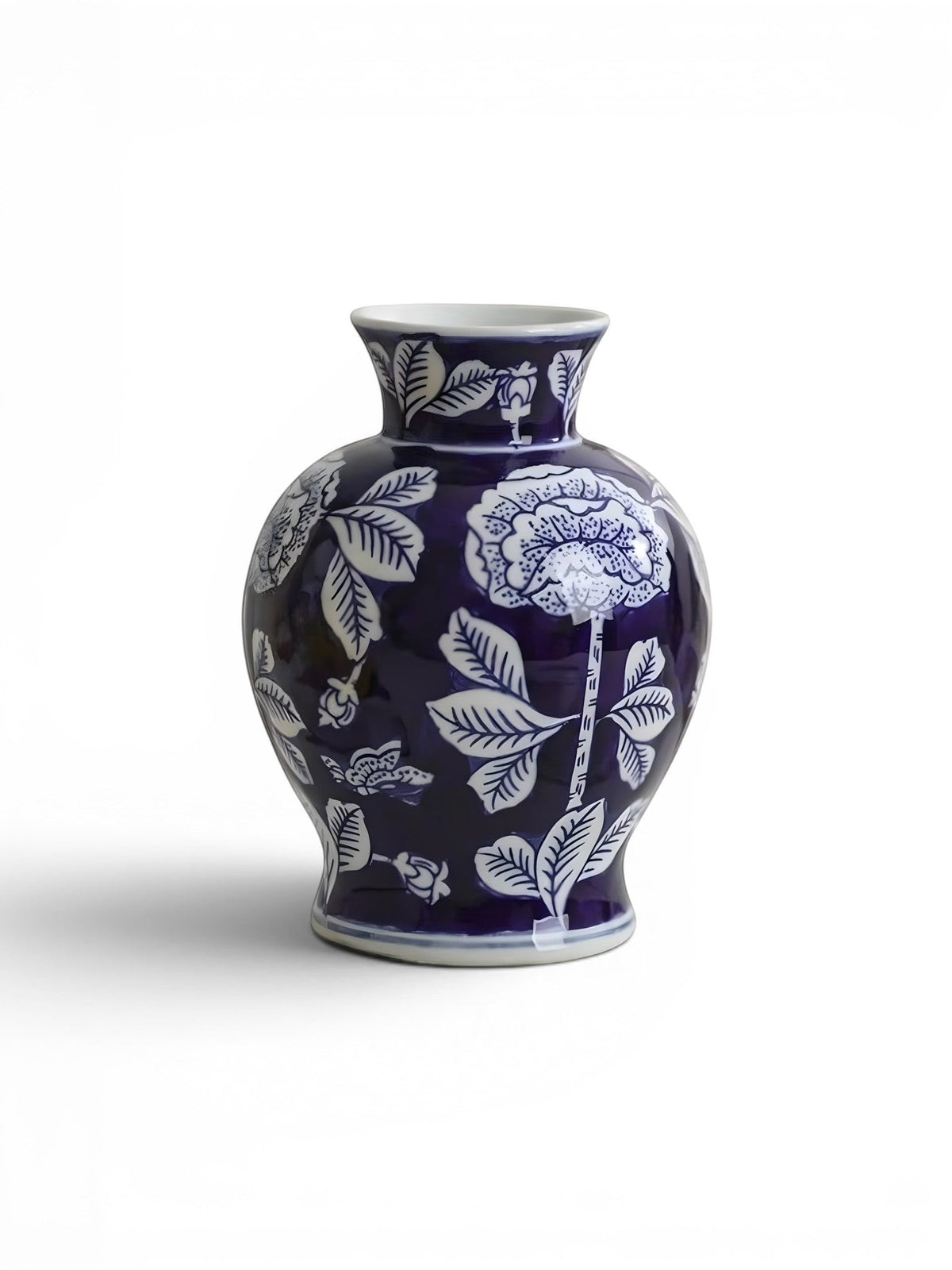 Vase Chinois Floral En Céramique