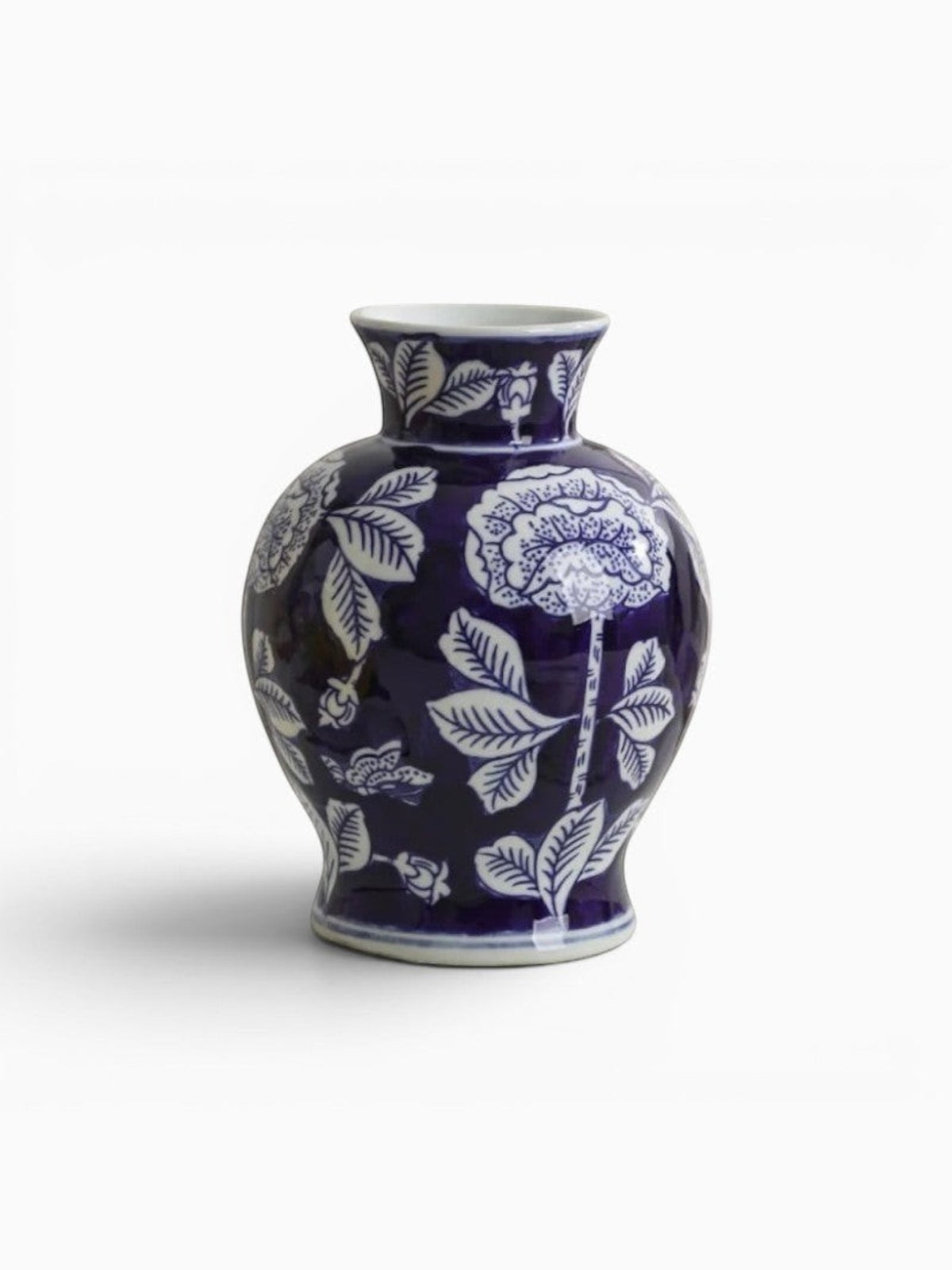 Vase Chinois Floral En Céramique