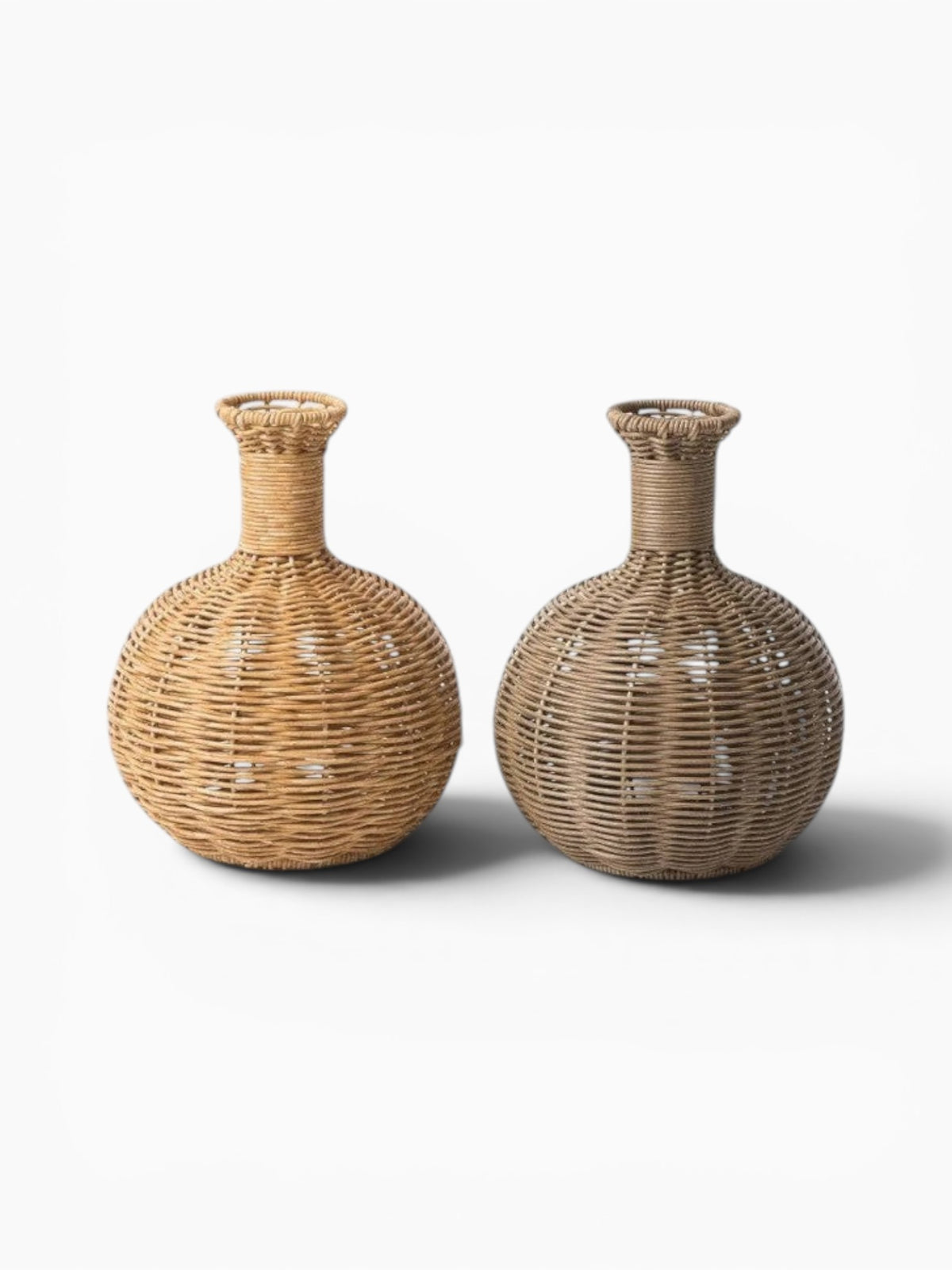 Vase En Rotin Tressé Naturel