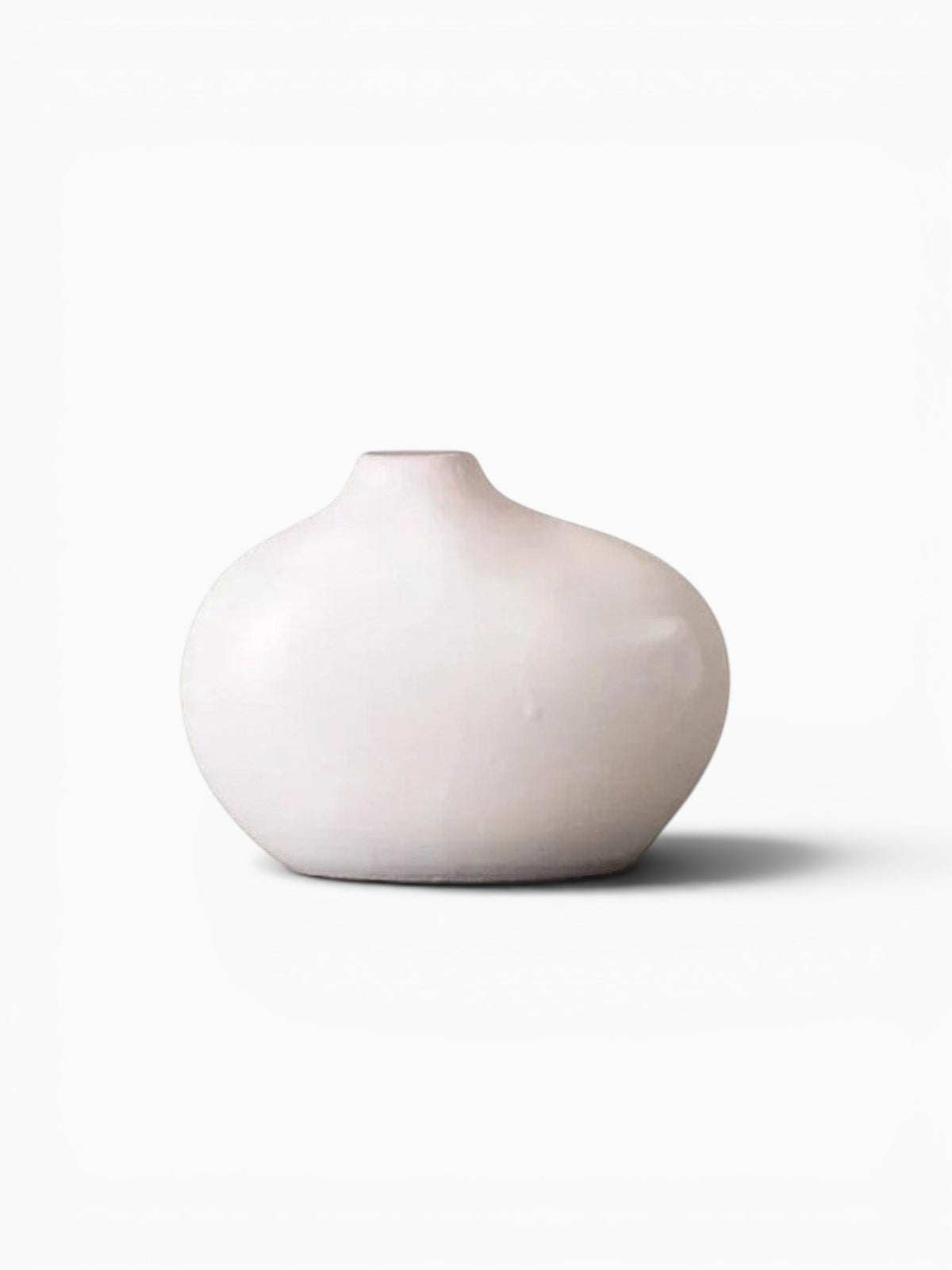 Vase Boule Blanc Décoratif En Céramique