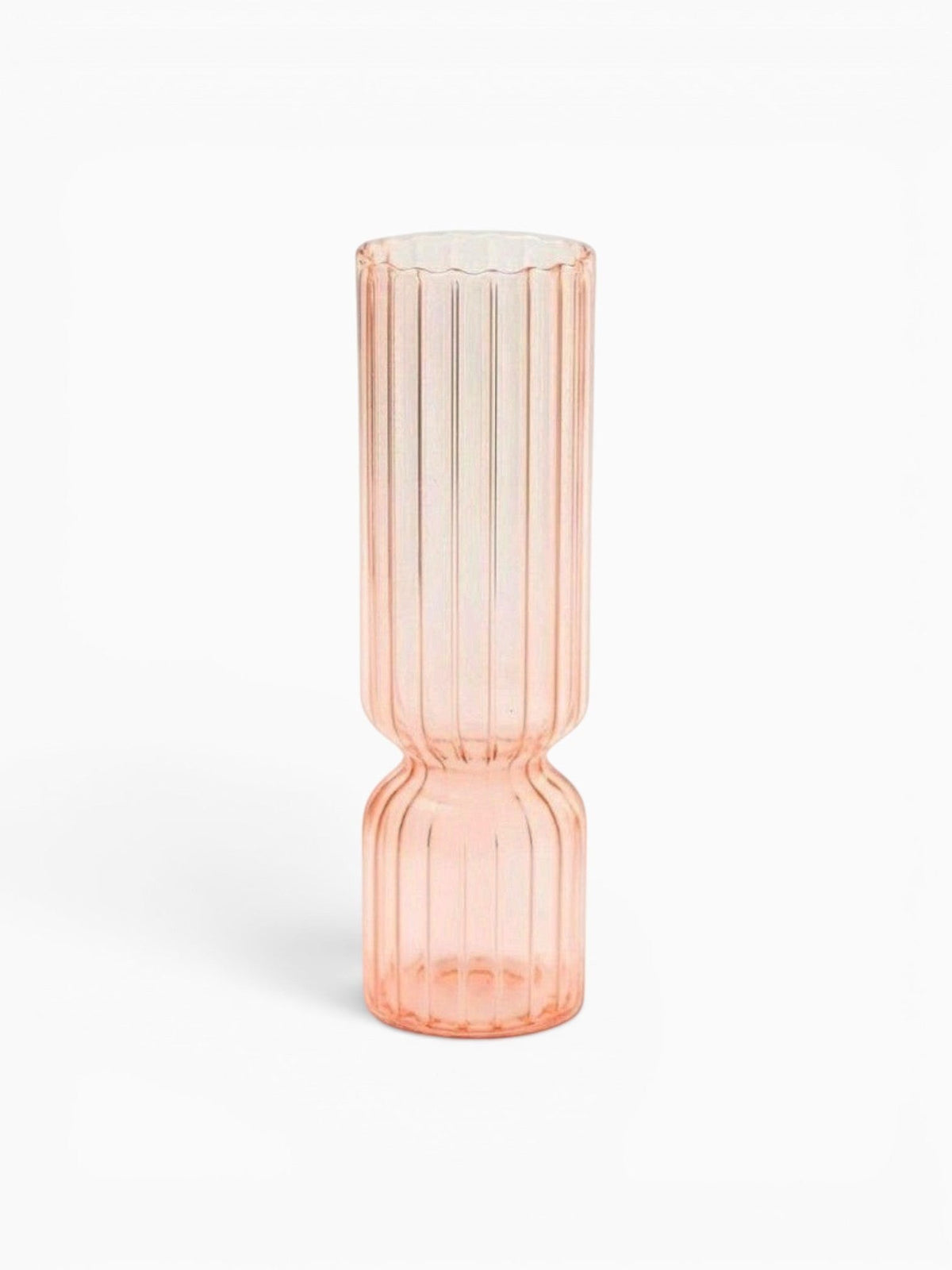 Vase Cylindrique En Verre Texturé