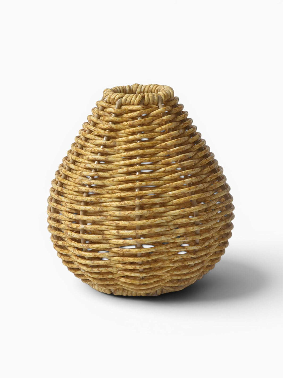 Vase Tressé Effet Rotin Décoratif