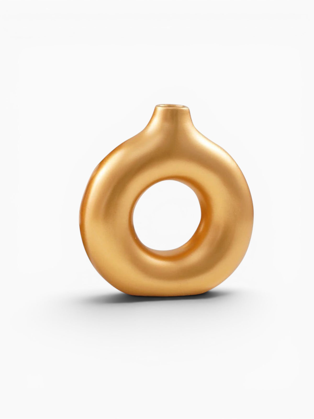 Vase Rond Doré En Résine Design