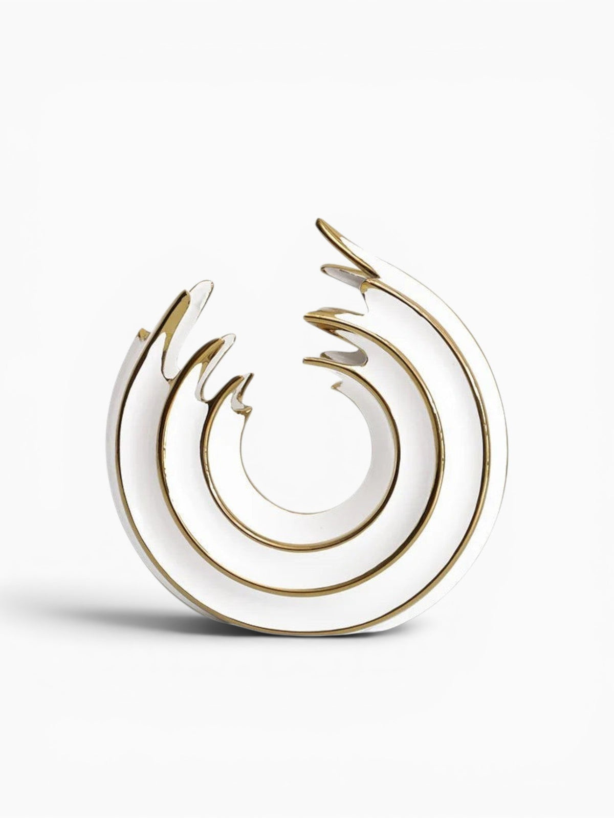Vase rond blanc et or en céramique vitrifiée, style européen, décoration de bureau, 120 caractères
