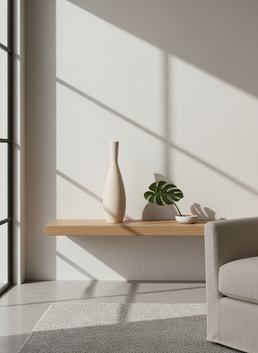 Vase en céramique mate beige de Ma boutique, forme épurée et moderne, idéal pour décoration intérieure.