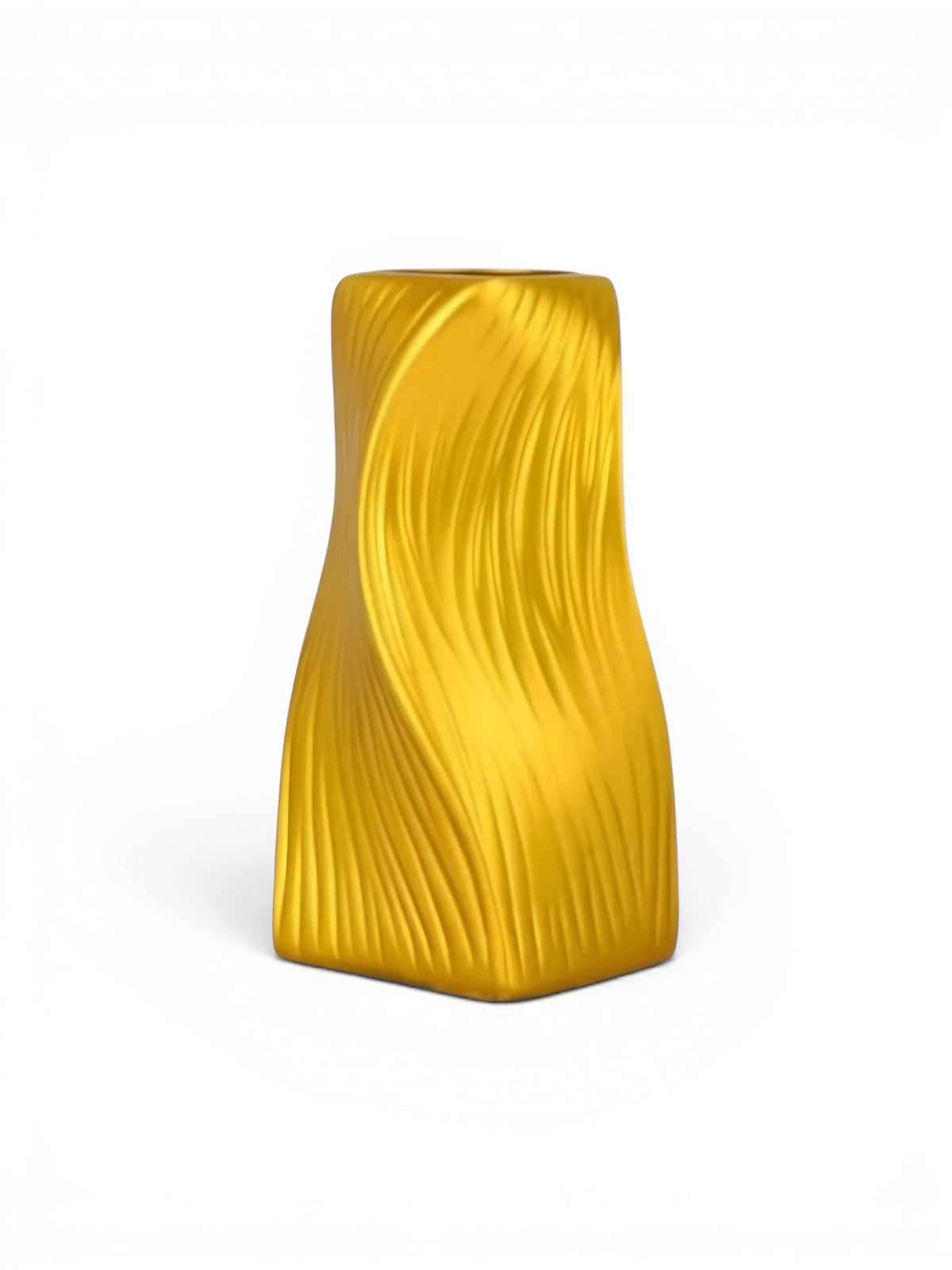 Vase Ondulé En Résine Décoratif